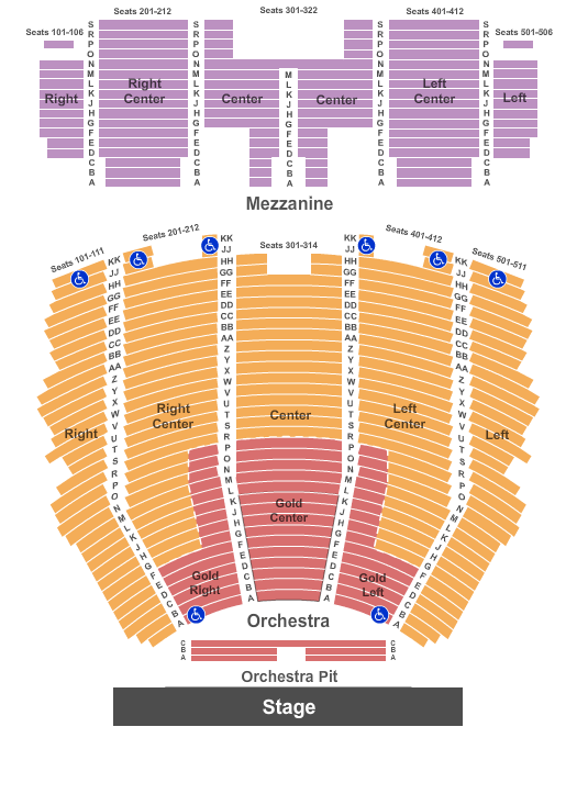 Centennial Hall Moulin Rouge Seating Chart